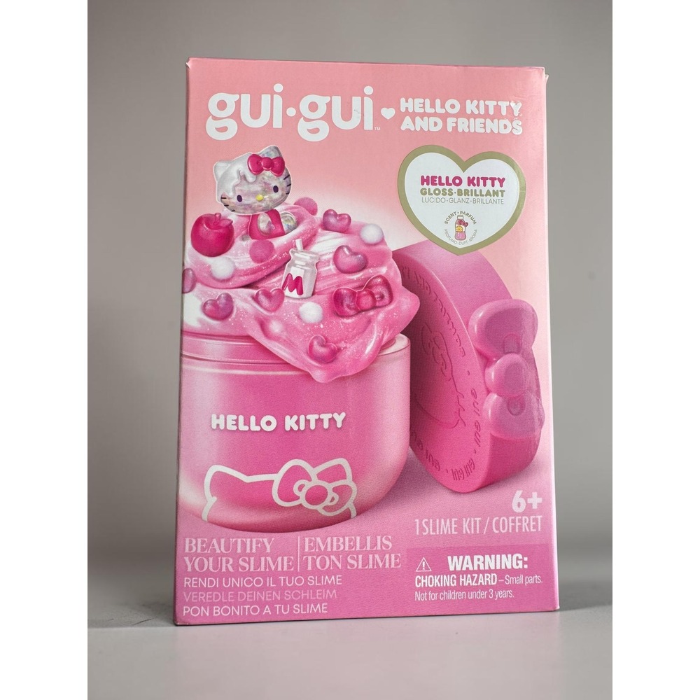 Sanrio Hello Kitty x Gui Gui Glossy Pink Slime Kit with Charms Moose Toys NEW